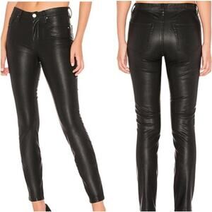BLANKNYC‎ Black Spray-On Vegan Faux Leather Skinny Pants 34Q-7298QR Women's 26